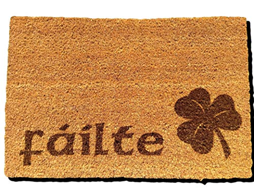 FastCraft Failte Fußmatte aus Kokosfaser, für den Innen- und Außenbereich, 60 x 40 cm, Irischer Schotten-Gallik von FastCraft