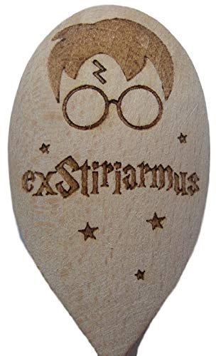 FastCraft Harry Potter inspirierter Zauberer Exstiramus Holz-Backlöffel, Geschenk von FastCraft