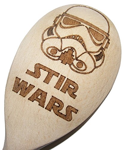 FastCraft Stars Wars inspirierter Backlöffel aus Holz, für die Küche, zum Kochen, Geburtstag, Geschenk für Fans von Darth Vader, Stromtrooper oder der Jedi Republic, mit Laser graviert von FastCraft