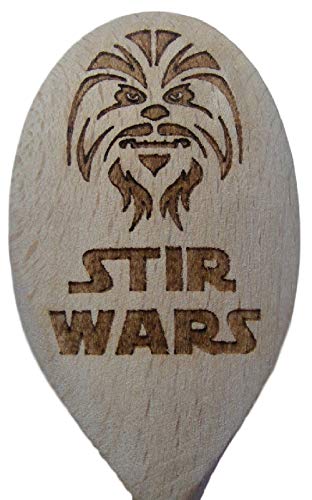 FastCraft Stars Wars inspirierter Backlöffel aus Holz, für die Küche, zum Kochen, Geburtstag, Geschenk für Fans von Darth Vader, Stromtrooper oder der Jedi Republic, mit Laser graviert von FastCraft