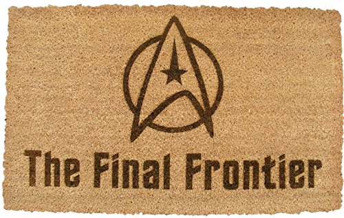 Fußmatte, Motiv: Space Star Fleet Final Frontier, inspiriert von Welcome, 60 x 40 cm, Kokosfaser von FastCraft