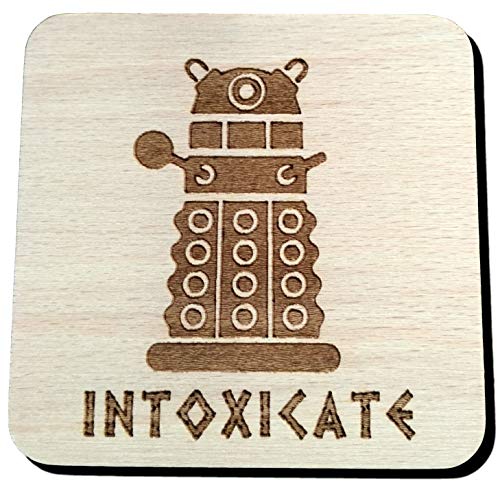 Getränkeuntersetzer aus Holz, Motiv: Intoxicate Doctor Who Dalek, inspiriert, Geschenkidee von FastCraft