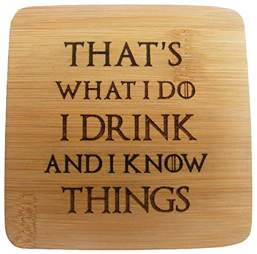 I Drink and I Know Things GoT Winter is Coming Untersetzer Bier Matte von FastCraft