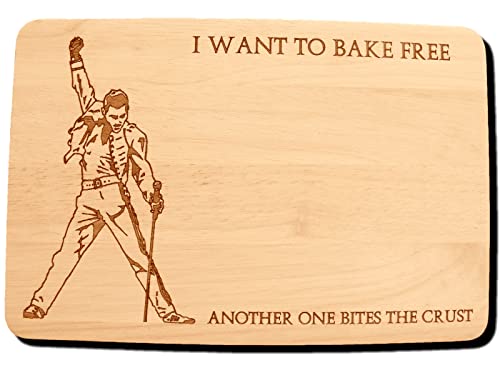 Queen Freddie Mercury Geschenk Holz Schneidebrett Käsebrett von FastCraft
