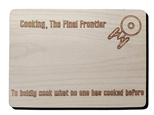 Schneidebrett aus Hartholz, Motiv: Weltraumstern, 24 x 17 cm, Premium-Hartholz von FastCraft