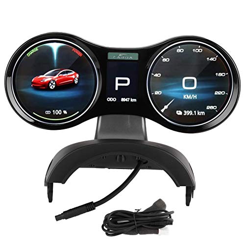 Auto-Kombiinstrument, Armaturenbrett-Display LCD-Armaturenbrett Auto-Instrumentenbildschirm Zinklegierung für Tesla Model Y 2020+ für Tesla Model 3 2017-2021 von FastUU