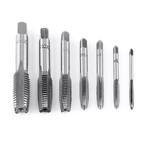 Spiralbohrer Set Stahlgewindebohrer, Gewindegewindebohrer, Schraubengewindebohrer, Gewindebohrer Gewindeschneidwerkzeug, Gewindeschneiden verschiedener Gewinde zum Schneiden neuer Gewinde von ZOUXO