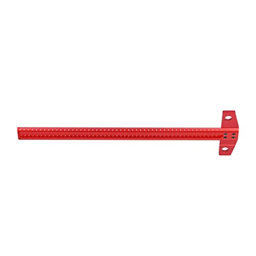 T-Typ-Quadrat-Lineal, rechtwinkliges Anreißlineal Langlebige rote, klare Skalen Praktisches Leichtgewicht für die Glasholzbearbeitung(#3) von FastUU