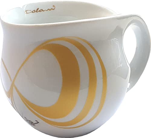 Jumbotasse Colani Kaffeetasse XXL Tasse Jumbobecher Porzellan Colani Capriole 600ml (Gold) von Faszination-Wohnen