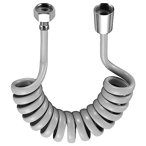 Fat-Cattie Flexibler Bidet-Sprühschlauch, Teleskop-Bidet-Schlauch, G1/2 (20 mm) Gewindeanschluss, 2 m, grau von Fat-Cattie