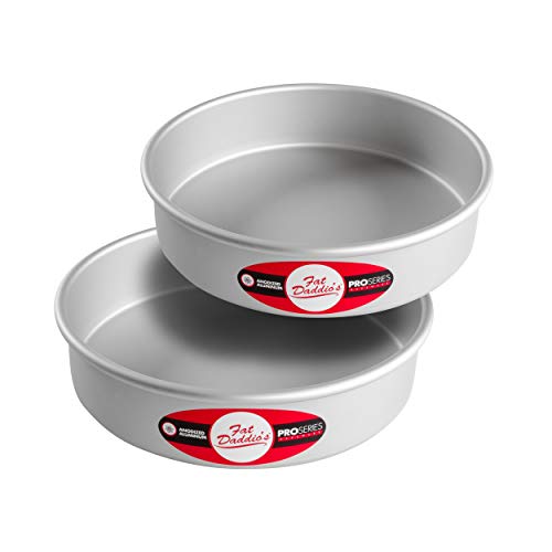 Fat Daddio's Runde Kuchenformen aus eloxiertem Aluminium, 2-teiliges Set, 20,3 x 5,1 cm Fat Daddio's Runde Kuchenformen aus eloxiertem Aluminium, 2-teiliges Set, 20,3 x 5,1 cm von Fat Daddio's