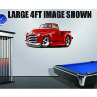 1950-52 Chevy Pick-Up Truck Vinyl Aufkleber Offiziel Lizensiertes Wandbild von FatCatWallGraphics