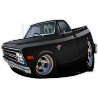 1968 Chevy Fleetside Wandaufkleber Oldtimer-Vinyl-Mannhöhlendekor von FatCatWallGraphics