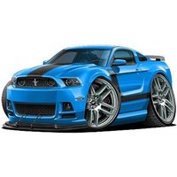 2013 Ford Mustang Boss 302 Vinyl Aufkleber Wandaufkleber Offiziell Lizenziertes Produkt, Einfache Installation An Wänden, Fenstern Usw von FatCatWallGraphics