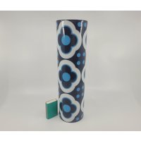 Vintage Flover Power Vase Blau Weiß Hutschenreuther West Germany 70Er Prilblume 28, 3 cm Hoch - German Pottery Porzellan Blumendekor Wgp von FatLavaVasenVintage
