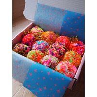 4Er Set, 8 Oder 12 Pom Kugeln - cm Handgefertigte Weihnachtsbaum Dekorationen von FatPomPoms