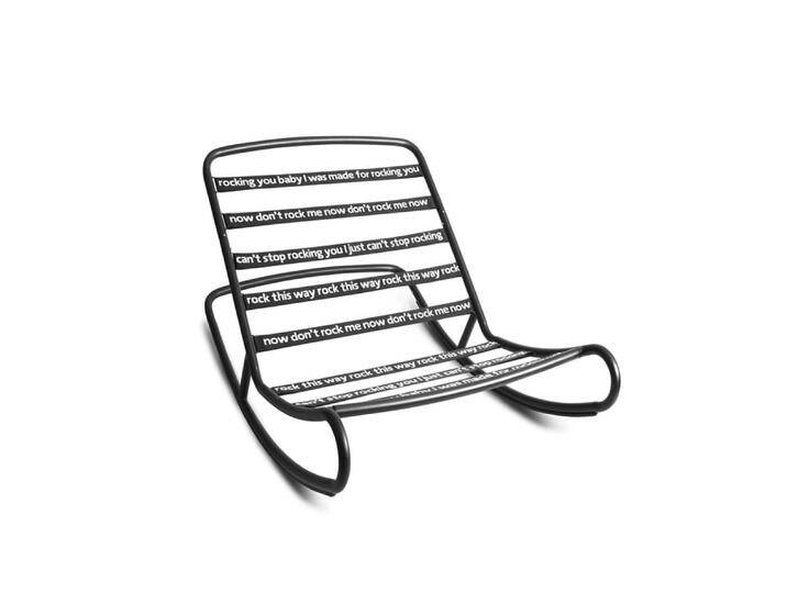 B-Ware Fatboy Rock 'N' Roll Lounge Chair Schaukelstuhl Schwingstuhl Stuhl Schwarz Stahl B-Ware von Fatboy