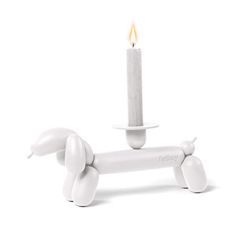 Fatboy® Can-Dog Weiß | Modernes Design Kerzenhalter | Kerzenhalter aus Aluminium | 1 Kerze für Weihnachten | 28,5 x 11 x 8 cm von Fatboy