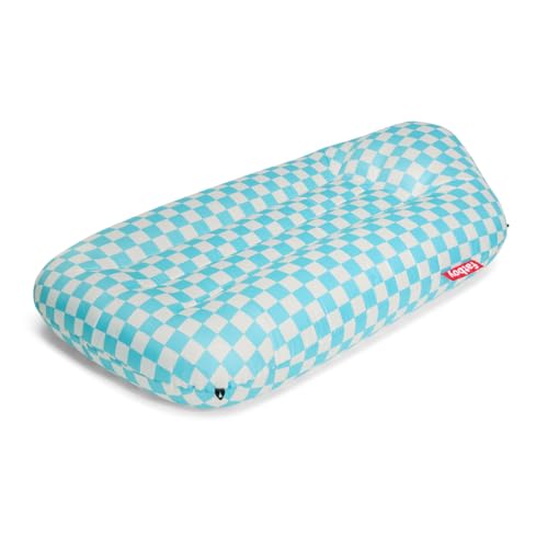 Fatboy® Lamzac L Inflatable Sofa/Bean Bag/Sofa, Chess Azur Hammock Filled with Air, for Outdoor Beach, Garden or Pool, 195 x 112 x 50 cm von Fatboy