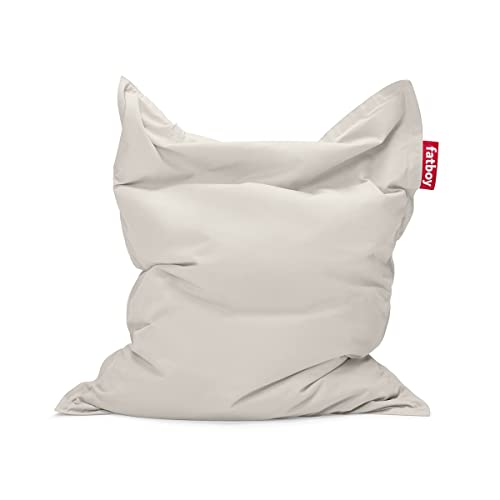 Fatboy Original Stonewashed Sitzsack - Indoor Beanbag aus Baumwolle - Sitzkissen Grey - Für Erwachsene und Kinder - 180 x 140 cm von Fatboy