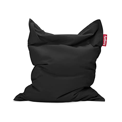 Fatboy Original Stonewashed Sitzsack - Indoor Beanbag aus Baumwolle - Sitzkissen Black - Für Erwachsene und Kinder - 180 x 140 cm von Fatboy