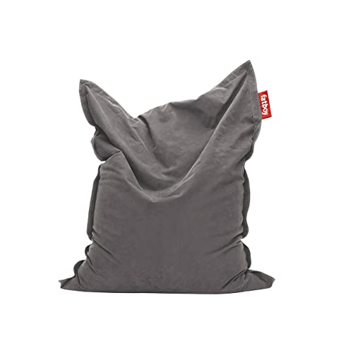 Fatboy Original Stonewashed Sitzsack - Indoor Beanbag aus Baumwolle - Sitzkissen Grey - Für Erwachsene und Kinder - 180 x 140 cm von Fatboy