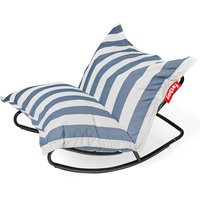 Fatboy - Aktionsset: Rock 'n' Roll Lounge Chair, schwarz + Original Outdoor Sitzsack, stripe ocean blue von Fatboy