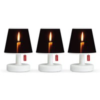 Fatboy Edison the Mini LED Akkuleuchte, 3er-Set, mit Mini Cappie Set Candle Light Kerzenmotiv von Fatboy