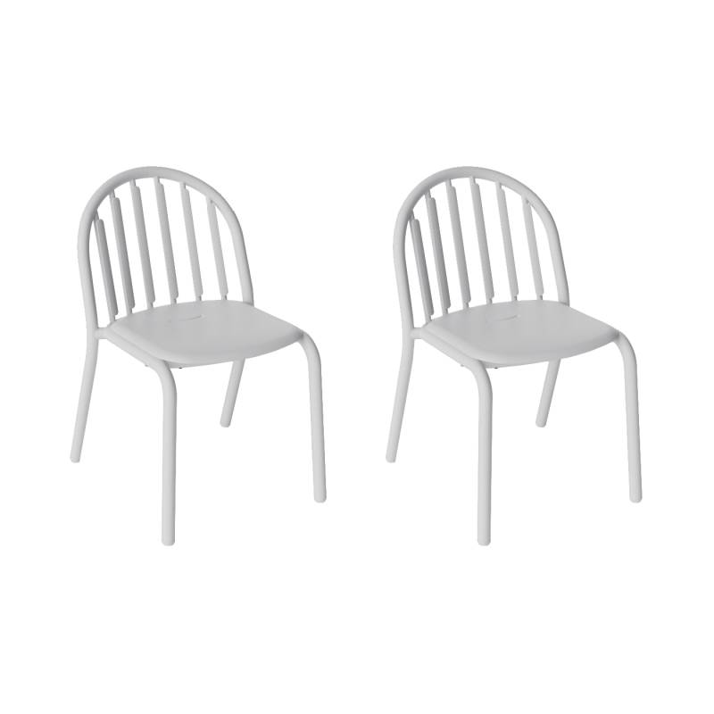 Fatboy - Exklusive Edition Fred's Gartenstuhl 2er Set - hellgrau/BxHxT 52x80,5x59,6cm von Fatboy