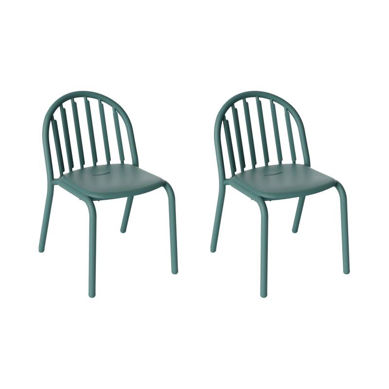 Fatboy - Exklusive Edition Fred's Gartenstuhl 2er Set - salbeigrün dunkel/BxHxT 52x80,5x59,6cm von Fatboy