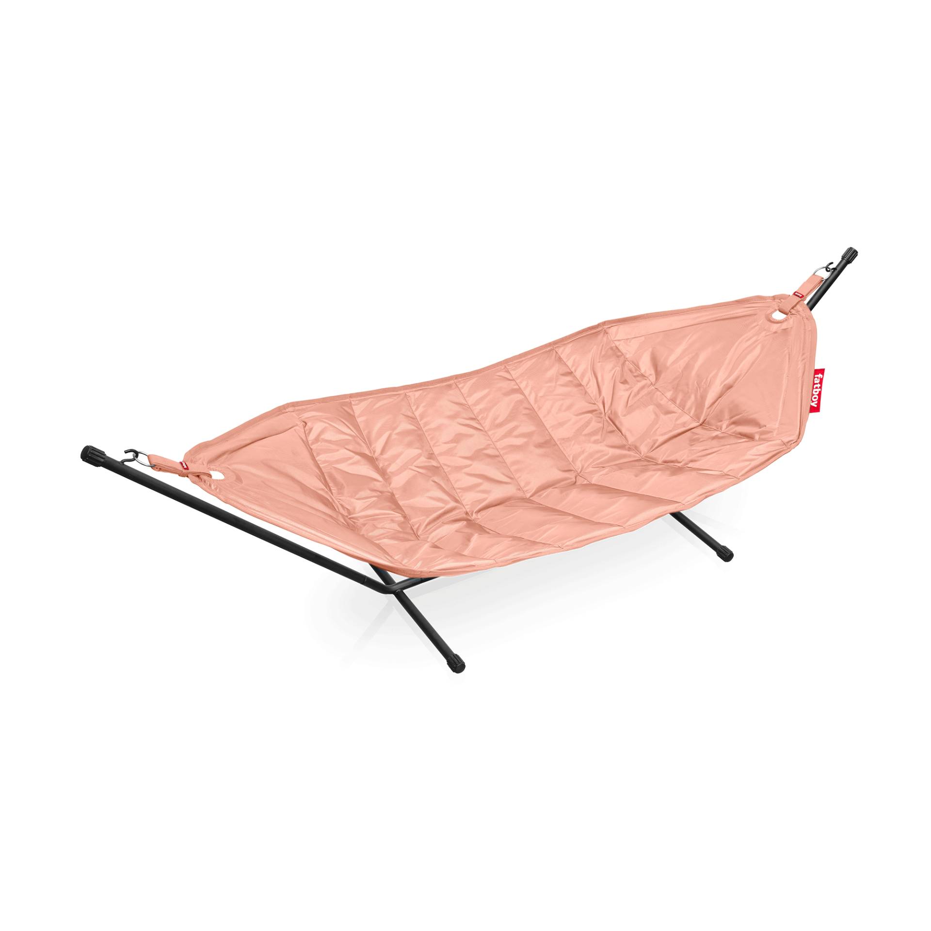 Fatboy - Fatboy Headdemock Hängematte - pink shrimp/Traglast bis zu 150kg/LxBxH 330x127x110cm/Gestell schwarz von Fatboy