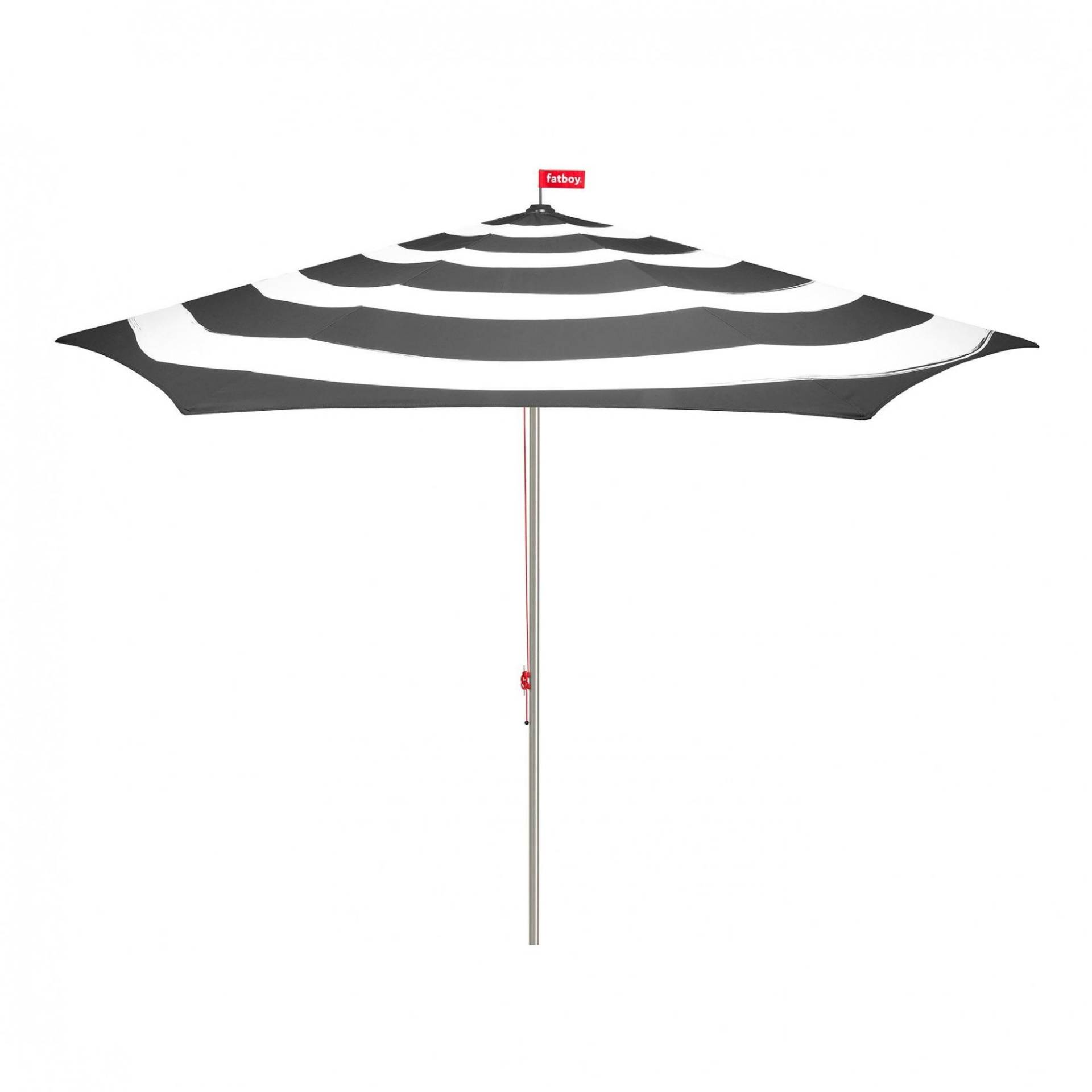 Fatboy - Fatboy Stripesol Sonnenschirm - anthrazit/weiß/Ø350cm / H 265cm/Lieferung ohne Schirmständer von Fatboy