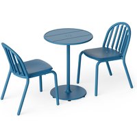 Fatboy - Fred's Outdoor Tisch Ø 60 cm + Stuhl (2er Set), wave blue (Exklusive Edition) von Fatboy