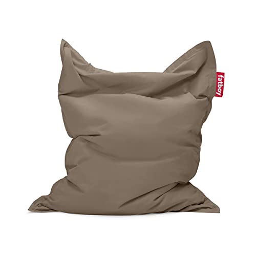 Fatboy Original Stonewashed Sitzsack - Indoor Beanbag aus Baumwolle - Sitzkissen Taupe - Für Erwachsene und Kinder - 180 x 140 cm von Fatboy