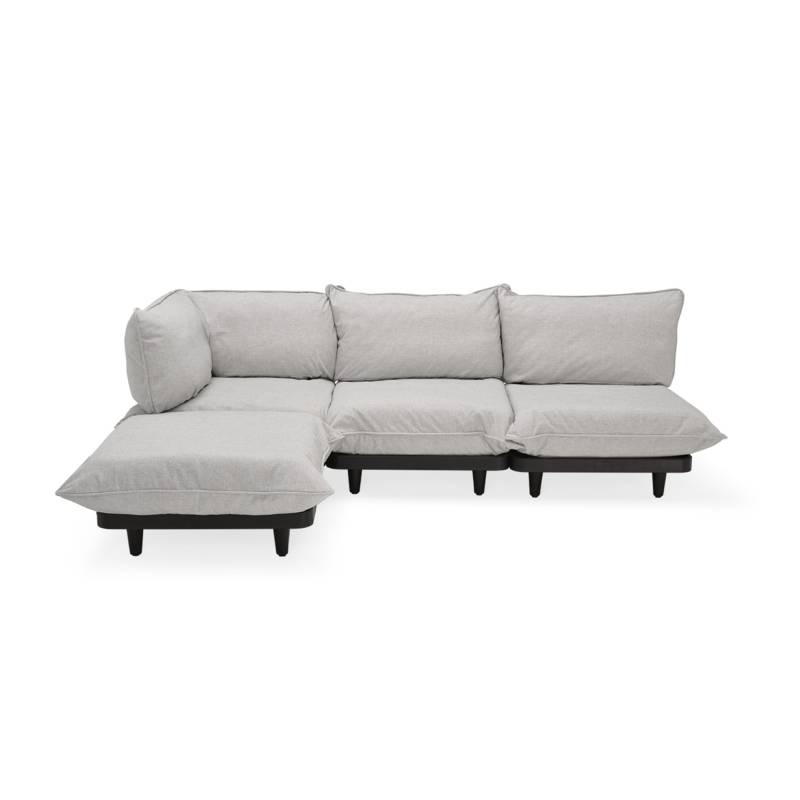 Fatboy - Paletti Outdoor Loungesofa Set Large Links - nebelgrau/Axalta pulverbeschichtet/LxBxH 190x100x90cm von Fatboy