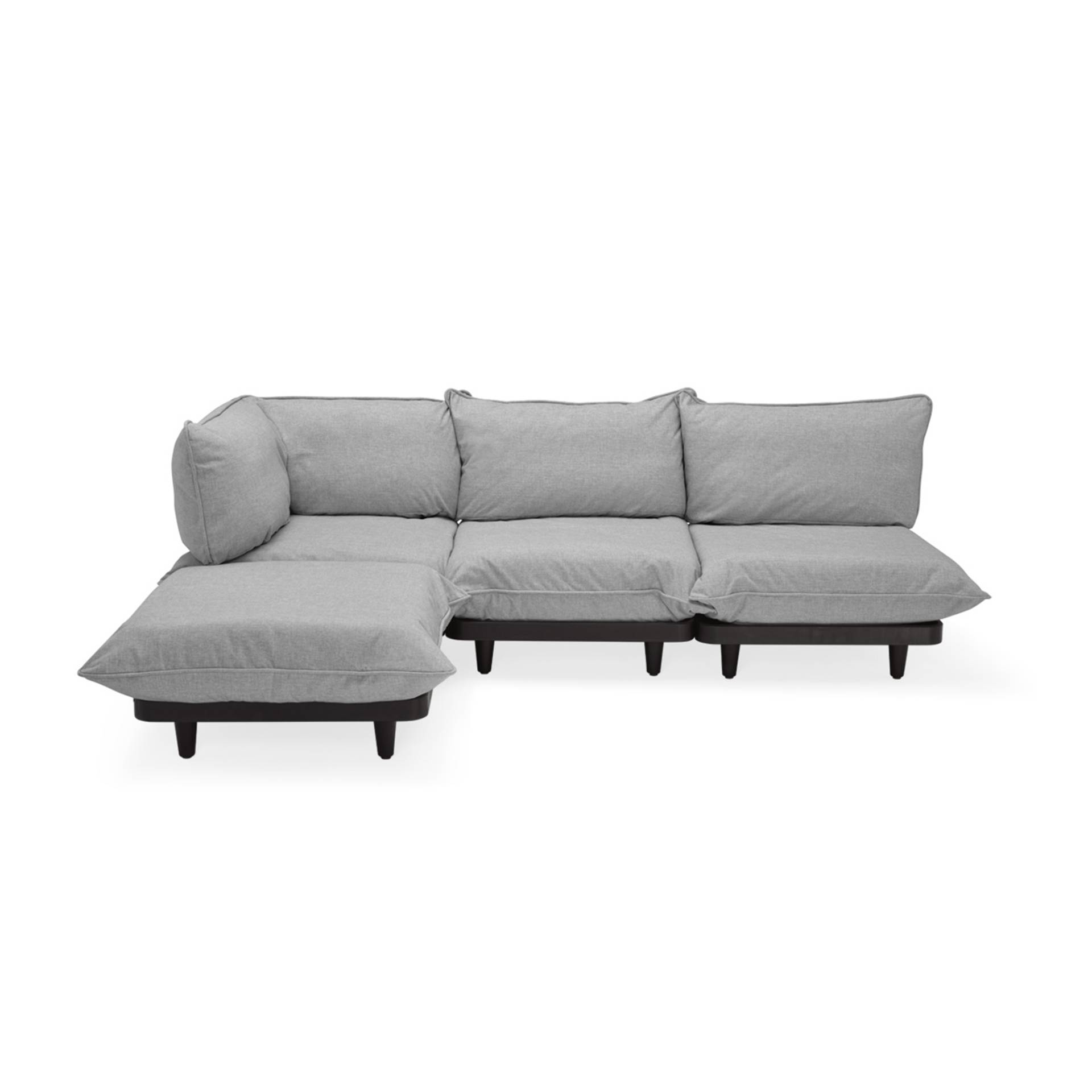 Fatboy - Paletti Outdoor Loungesofa Set Large Links - steingrau/Axalta pulverbeschichtet/LxBxH 190x100x90cm von Fatboy