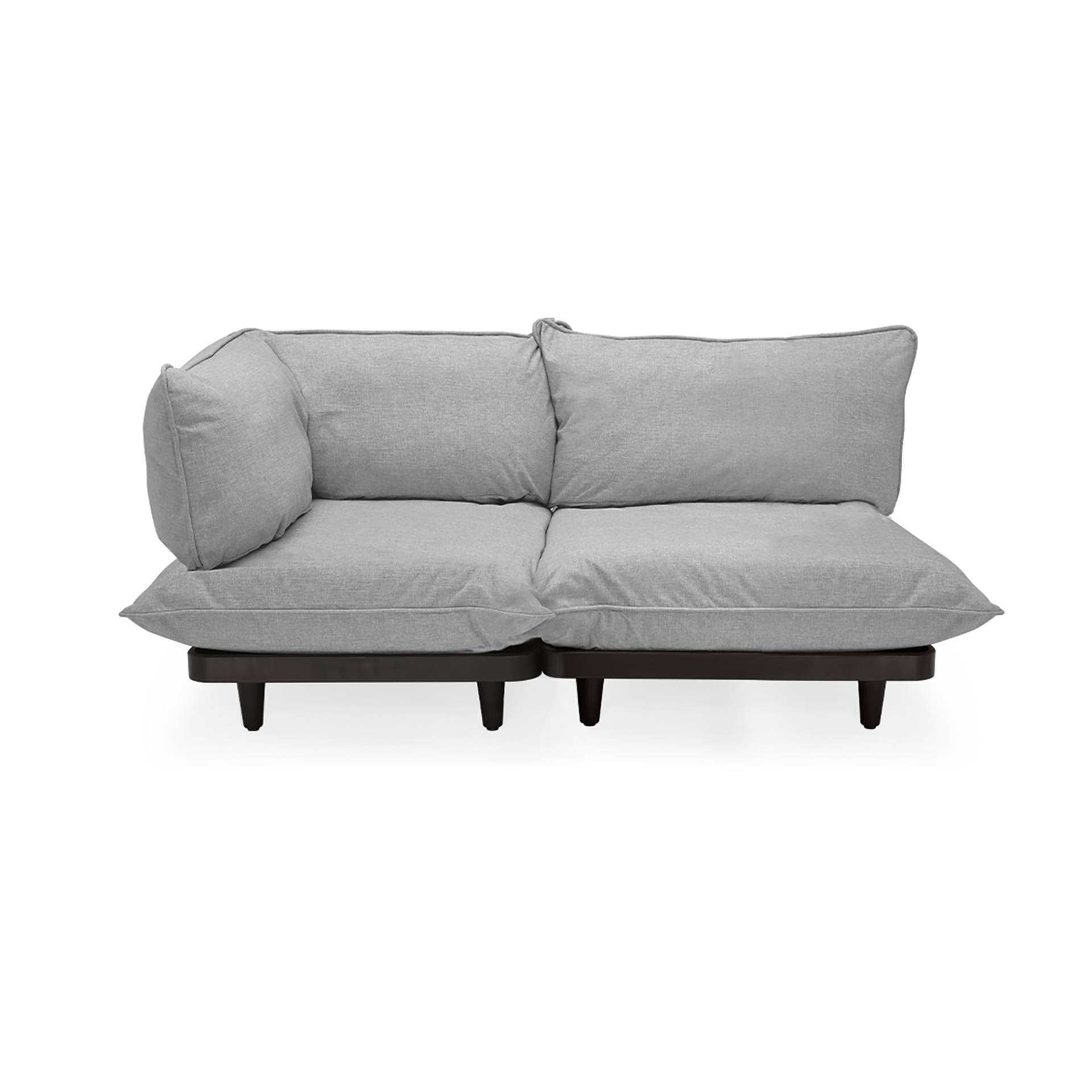 Fatboy - Paletti Outdoor Loungesofa Set Small Links - steingrau/Axalta pulverbeschichtet/LxBxH 180x90x90cm von Fatboy