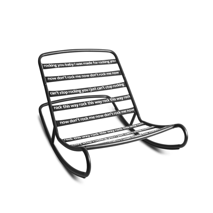 Fatboy Rock 'N' Roll Lounge Chair Schaukelstuhl Schwingstuhl Stuhl Schwarz Stahl B-Ware von Fatboy