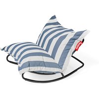 Fatboy Rock 'n Roll Schaukelstuhl & Original Outdoor Sitzsack Sitzsack: Stripe Ocean blue (weiß-blau) von Fatboy