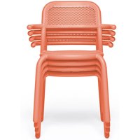 Fatboy Toní Armchair Gartenstuhl, 4er-Set Tangerine (orange) von Fatboy