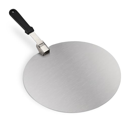 Fatiya Pizzaschaufel aus Edelstahl, 30,5 cm, mit klappbarem Griff, runder Pizzaschaufel aus Metall, faltbar, einfache Lagerung, Pizzaschaufel für Ofenzubehör, Backteig, Brot, Gebäck Fatiya Pizzaschaufel aus Edelstahl, 30,5 cm, mit klappbarem Griff, runder Pizzaschaufel aus Metall, faltbar, einfache Lagerung, Pizzaschaufel für Ofenzubehör, Backteig, Brot, Gebäck von Fatiya