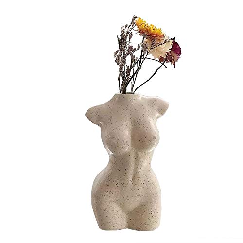 Weiblich Form Knospe Vase Weiblich Körper Blume Halter Weiblich Körper Weiblich Körper Blume Halter Halter für Home Office Dekoration Boho Decor Harz Skulptur Vase von Fatty Bee