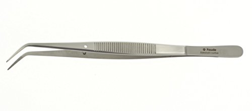 Faude Gebogene Pinzette fein abgerundet 16cm, Hobby-Modellbau, Werkstatt, Nähpinzette-Einfädelhilfe von Faude