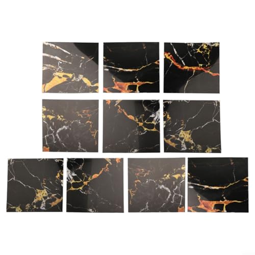 10 Stück Küchenwand-Marmor-Aufkleber, dekorative Fliesenaufkleber für Badezimmer-Aufwertung (20 x 20 cm) von Fauhapyway