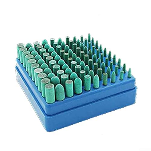 100-teiliges Gummi-Polierspitzen-Set, kompatibel mit Dremel-Werkzeugen und anderen Drehwerkzeugen zum Polieren von Metall, Glas, Jade, Schmuck und mehr, mit Kunststoff-Aufbewahrungsbox 100-teiliges Gummi-Polierspitzen-Set, kompatibel mit Dremel-Werkzeugen und anderen Drehwerkzeugen zum Polieren von Metall, Glas, Jade, Schmuck und mehr, mit Kunststoff-Aufbewahrungsbox von Fauhapyway