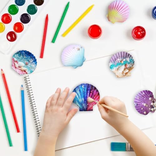 36 Stück natürliche Jakobsmuschelschalen für DIY-Projekte, Hochzeitsdekoration, Küsten-Tischaufsätze, Schmuckbasteln, Kerzendekorationen und Bastelarbeiten zu Hause (weiß) von Fauhapyway