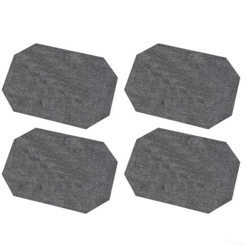 43,2 cm PVC-Tischsets, rutschfest, pflegeleicht für den Essbereich (dunkelgrau) von Fauhapyway