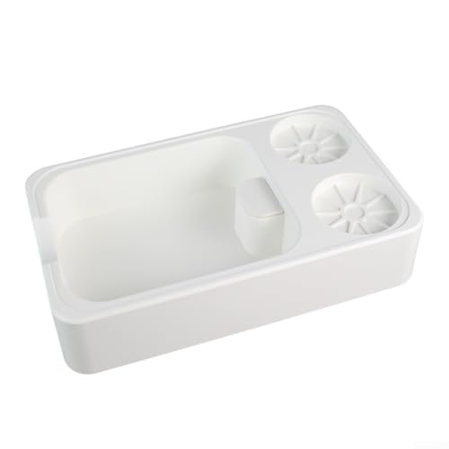 ABS-Espresso-Klopfbox mit Kaffeesatzbehälter und Organizer für Tamper und Verteiler-Zubehör, rutschfeste Füße für Arbeitsplattenschutz (weiß) von Fauhapyway