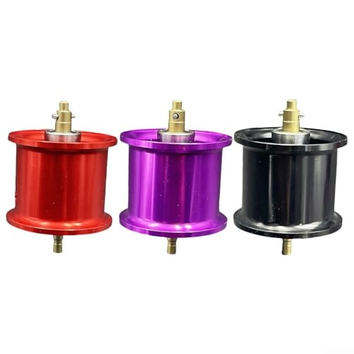 Angelrolle Spule mit Edelstahllager und Anti-Rutsch-Muster kompatibel mit ABU MAX B4 P4 B5 P5 geeignet für 0 6 110m 0 8 100m 1 0 80m Schnur (schwarz) von Fauhapyway