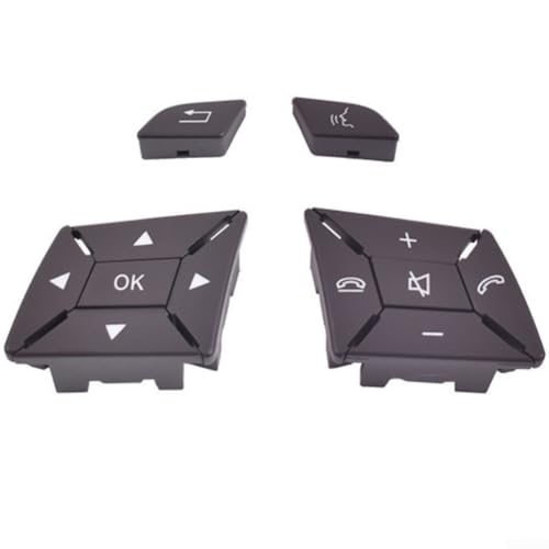 Auto Lenkradknopf für Mercedes C Klasse W204 2011 2014 und E Klasse W207 2011 2016 Entwickelt für Audio und Tempomat Funktionen (Braun) von Fauhapyway